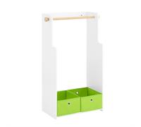 SoBuy Kids Clothes Rack with Hanging Rail & 2 Fabric Boxes