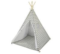 SoBuy Kids Play Tent with Floor Mat and Window Teepee Tent for Kids Indoor Outdoor Playhouse for Toddlers and Children 109x109x165cm OSS03
