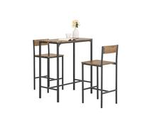 SoBuy 3 Pieces Kitchen Bar Set - Brown