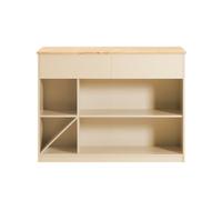 SoBuy Kitchen Island Kitchen Cabinet Cupboard Sideboard, Kitchen Breakfast Dining Bar Table, BeigeKNL04-MI Beige