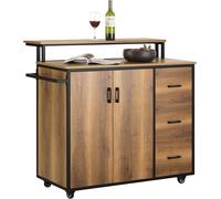 SoBuy Kitchen Island Kitchen Cabinet Cupboard Sideboard,KNL02-PF,UK