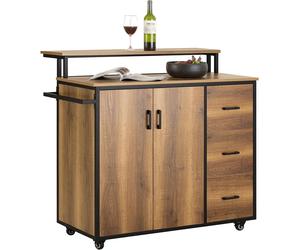 SoBuy Kitchen Island Kitchen Cabinet Cupboard Sideboard,KNL02-PF,UK