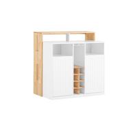 SoBuy Kitchen Island Sideboard Storage Cabinet,KNL07-WN White