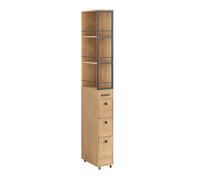 Sobuy Kitchen Storage Cabinet On Wheels Slim Tall Corner Wood