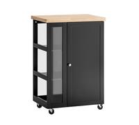SoBuy Kitchen Storage Trolley Serving Trolley,FKW75-SCH Black