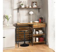 SoBuy Kitchen Trolley - Drawer & Shelves - Industrial Vintage in Brown SoBuy Brown