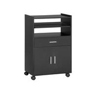 SoBuy Mobile Kitchen Cabinet Microwave Oven Cabinet,FSB09-SCH Black 59x40x92cm