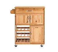 Sobuy Kitchen Trolley With 1 Drawer 75X38X86Cm Rustic Fkw45-N