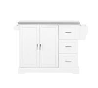 Sobuy Kitchen Trolley With 3 Drawers 130X71X91Cm Classic Fkw41-Ii-St