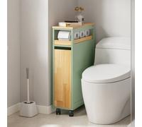 Sobuy Kitchen Trolley With Drawer, Door & Shelf 19.7X7.9X31.1 Inch Load Capacity 22 Kg Nsr14-Gr - Green