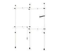 SoBuy KLS03, Adjustable Wardrobe Organiser Clothes Shelf System White