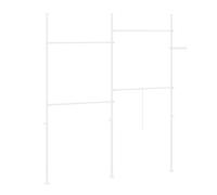SoBuy KLS03-II-W Telescopic Floor Clothes Stand, White