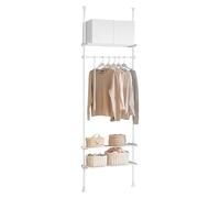 SoBuy KLS07-W, Adjustable Wardrobe Organiser Clothes Shelf System
