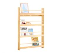 SoBuy KMB08-N Kids Bookshelf Children's Bookcase 4 Tier Book Storage Rack, Wall Bookshelf Toy Storage Unit for Nursery or Playroom Kids Bedroom Furnit