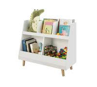 SoBuy KMB19-W, Children Kids Bookcase Storage Display Rack Organizer Holder, White-clearance