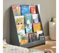 Sobuy Kmb32-Hg, Children Kids Bookcase Storage Shelf Rack Organizer Holder, Grey