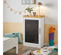 Sobuy Kmb43-W, Children Storage Chest With Blackboard, Children Bookcase Toy Shelf,white,w63Xd30Xh100