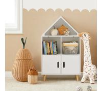 Sobuy Kmb58-W, Children Kids Bookcase Toy Shelf Storage Display Shelf Rack,white,w60.2Xd30Xh102.5