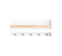 Sobuy Kmb78-W, Wall Mounted Storage Shelf Children Kids Book Shelf Toy Shelf Coat Rack,white,w73Xd15Xh30