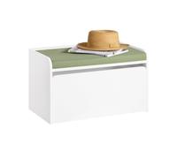 Sobuy Kmb80-W, Children Kids Storage Bench With Mobile Storage Chest, Toy Chest Toy Box Storage Cabinet,white