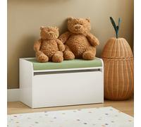 Sobuy Kmb80-W, Children Kids Storage Bench With Mobile Storage Chest, Toy Chest Toy Box Storage Cabinet,white