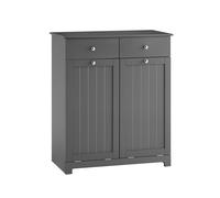 Sobuy Bzr33-Ii-Dg,clothes Cabinet Wardrobe Storage Wood 78Cm Wide,grey,w78Xd38.5Xh90.5
