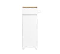 SoBuy Laundry Cabinet Bathroom Cabinet Storage Cabinet,BZR159-W White