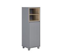 Sobuy Laundry Cabinet Storage Chest With Basket Grey Bathroom Furniture
