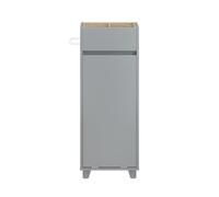 Sobuy Laundry Storage Cabinet With Basket Grey Bathroom Furniture