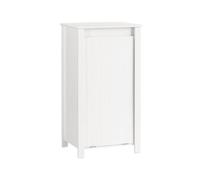SoBuy Laundry Cabinet Laundry Chest Storage Cabinet with Laundry Basket,BZR100-W White