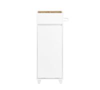 Sobuy Laundry Storage Cabinet With Basket White Bathroom Furniture