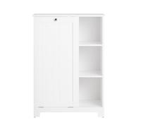 Sobuy Laundry Storage Cabinet With Basket White Bathroom Furniture