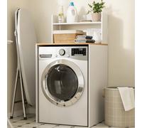 Sobuy Laundry Storage Tower With Open Shelf 25.9X23.6X49.8 Inch Nw Bzr224-Nw - White