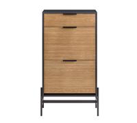 SoBuy Black Entrance Shoe Cabinet with Drawer & Flaps 64x40x115cm