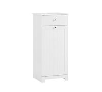Sobuy Low Bathroom Cabinet With 1 Drawer 40X38X90Cm Functional Bzr21-Ii-W