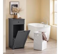 Sobuy Low Bathroom Cabinet With 1 Drawer 40X38X91Cm Modern Bzr21-Ii-Dg