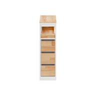 Sobuy Low Bathroom Cabinet With 3 Drawers 65X23X82Cm Minimalist Bzr54-Iv-Nw
