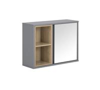 SoBuy Mirror Cabinet Wall Mounted Grey 60x45cm