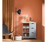 Sobuy Fkw79-Hg, Kitchen Trolley Cart Storage Serving Trolley With 3 Drawers And Removable Tray, Grey,w67Xd37Xh84