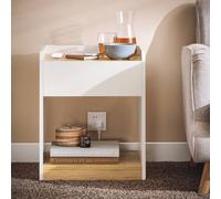 SoBuy Modern Nightstand - Cable Management & Drawer - White SoBuy White