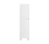 Sobuy Narrow Bathroom Storage Cabinet With Toilet Paper Holder White Wall Mounted