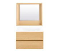 SoBuy Narrow Bathroom Vanity Set with Mirror BZR198-N