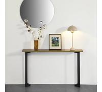 SoBuy Narrow Console Table - Light Oak & Black Metal - Industrial | Size: 0.6m2 SoBuy Light Oak 0.6m2