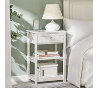 SoBuy Narrow Nightstand - Single Drawer & Shelves in White SoBuy White