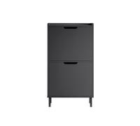 SoBuy 2 Flip-drawers Shoe Cabinet Shoe Rack,H90cm Black,FSR151-SCH