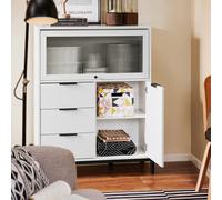 SoBuy Narrow Sideboard - 3 Drawers & 2 Doors White SoBuy White