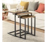 SoBuy Nesting Coffee Table Set - Space-Saving Design in Brown SoBuy Brown