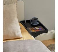 Sobuy Nkd01-Sch, Bedside Shelf Clip-On Hanging Shelf Table Tray, Black,w36Xd25Xh8.5