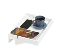 SoBuy Clip-On Bedside Shelf Tray with Cable Slots - White NKD01-W