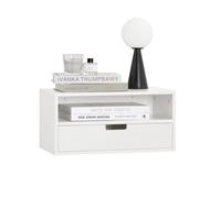 Sobuy Nkd03-W, Floating Nightstand Wall-Mounted Bedside Table Cabinet Wall Shelf,white,w45Xd25Xh22